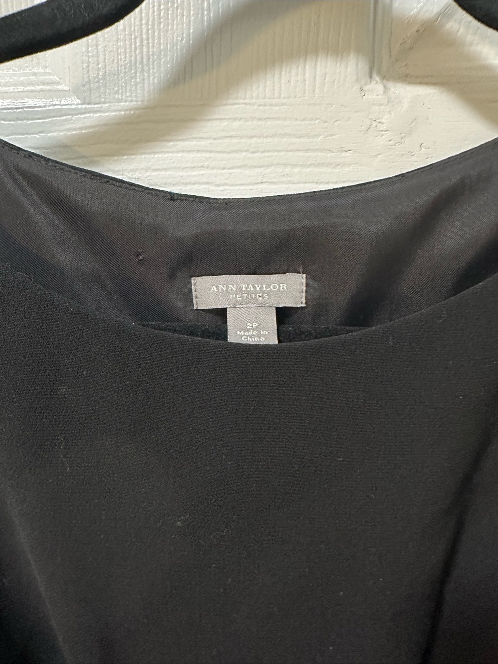 Ann Taylor Petite Black Fit & Flare Dress w/ Satin Bow Detail Size 2P - Picture 3 of 5